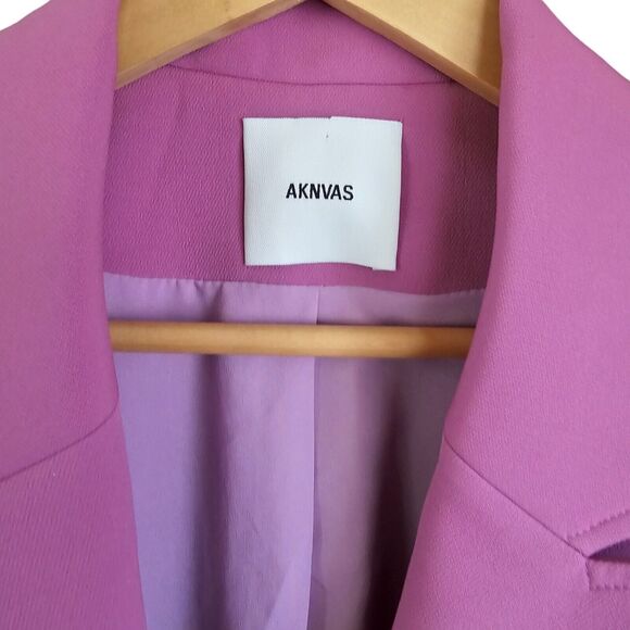 Aknvas Taylor Blazer Size 4 Single Button Jacket Orchid Purple Pink - Picture 4 of 6